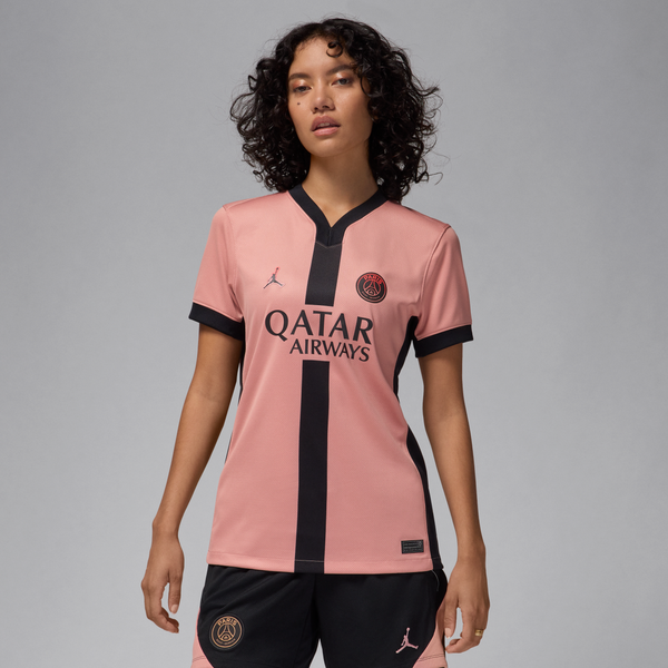 Jersey De Fútbol Jordan Dri-Fit Replica Del Paris Saint-Germain Visitante 2024/25 Stadium Para Mujer Rosa