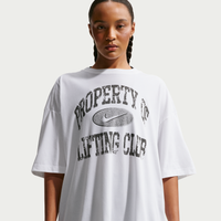Playera de manga corta Dri-FIT oversized para mujer Nike Blanco