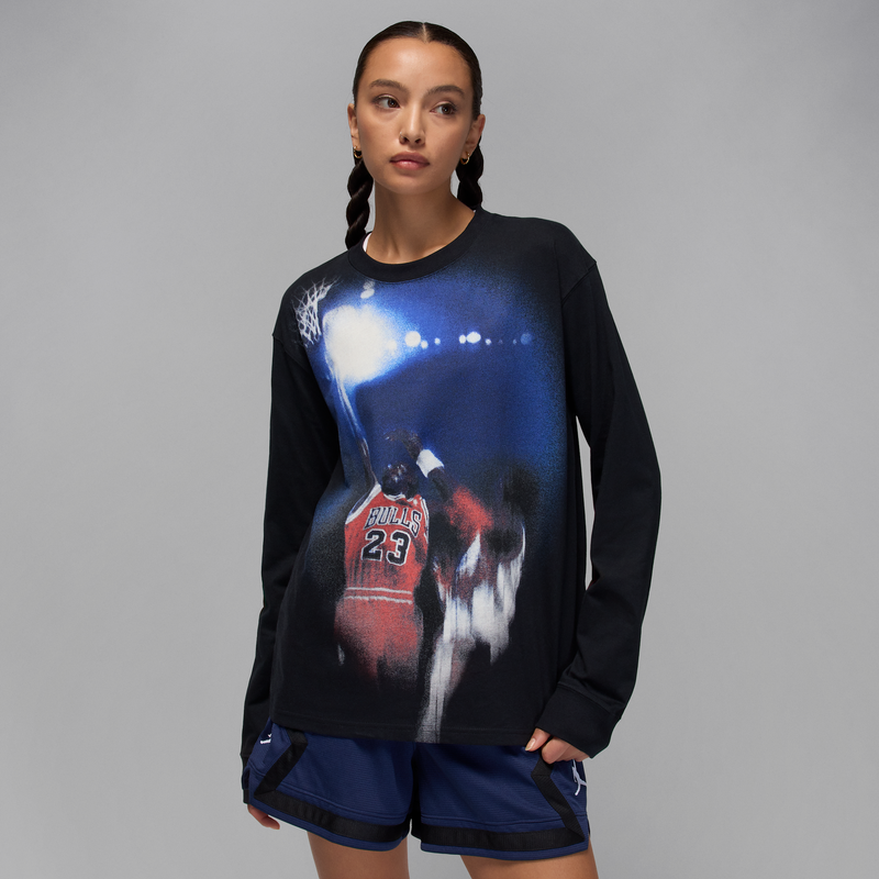Playera De Manga Larga Para Mujer Jordan Sport Negro