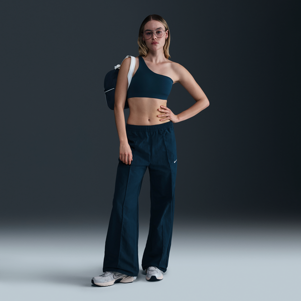 Nike Sportswear Everything Wovens Pants De Tiro Medio Con Dobladillo Abierto Para Mujer Azul