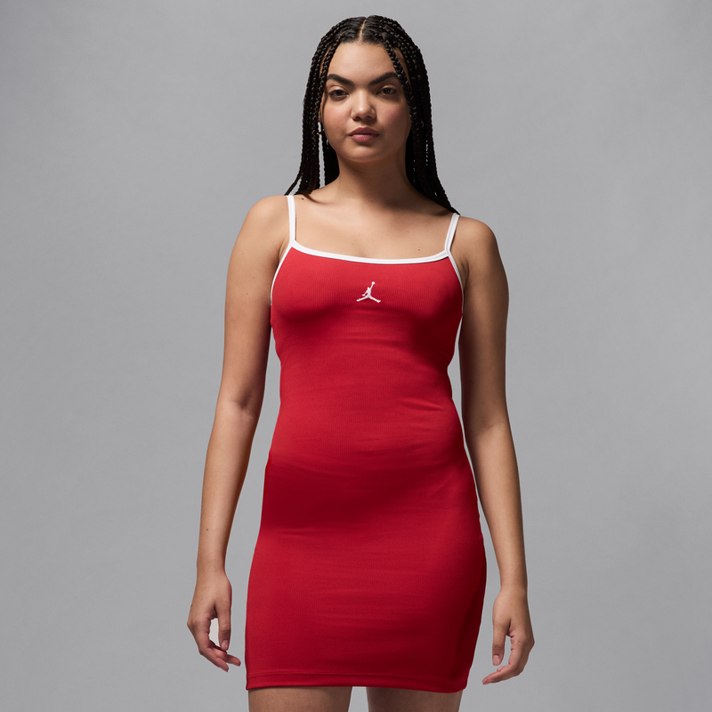 Vestido De Tirantes Ajustado Para Mujer Jordan Rojo