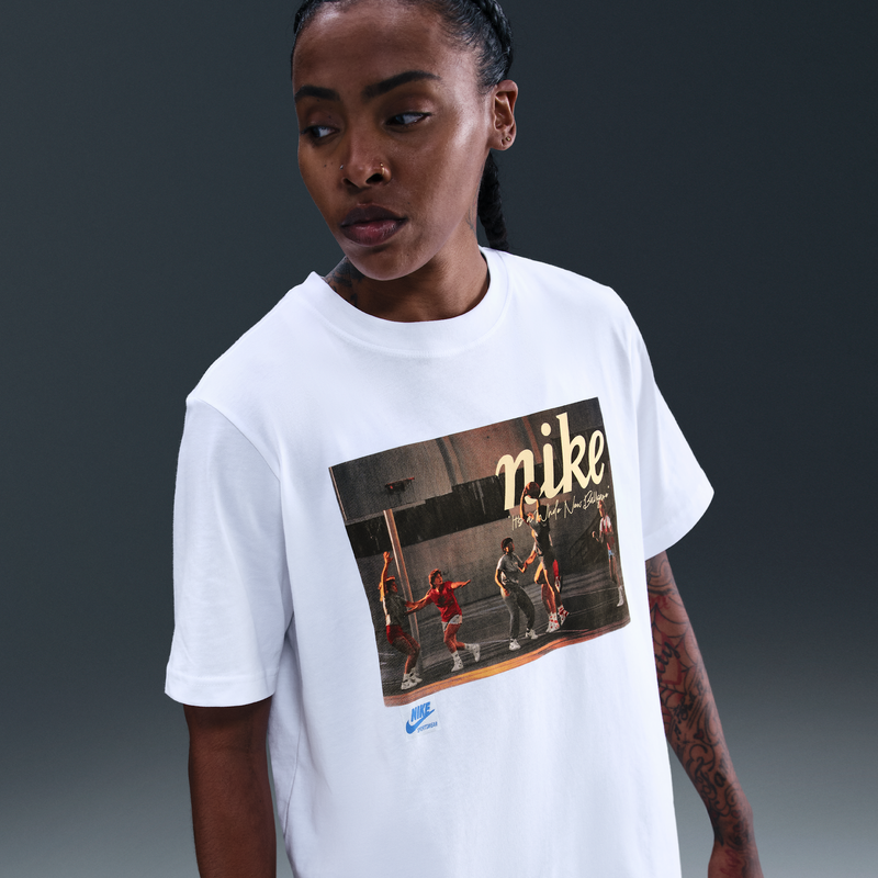 Playera de básquetbol para mujer Nike Blanco