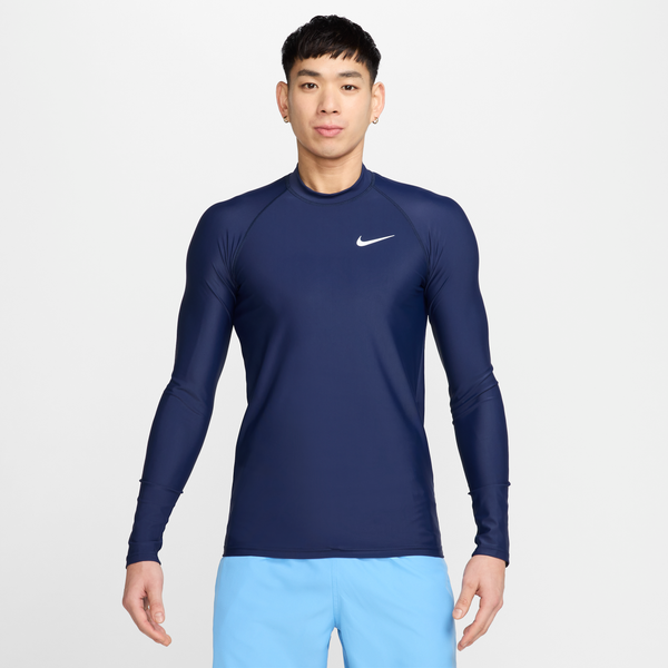 Rashguard De Manga Larga Para Hombre Nike Swim Whitewater Azul
