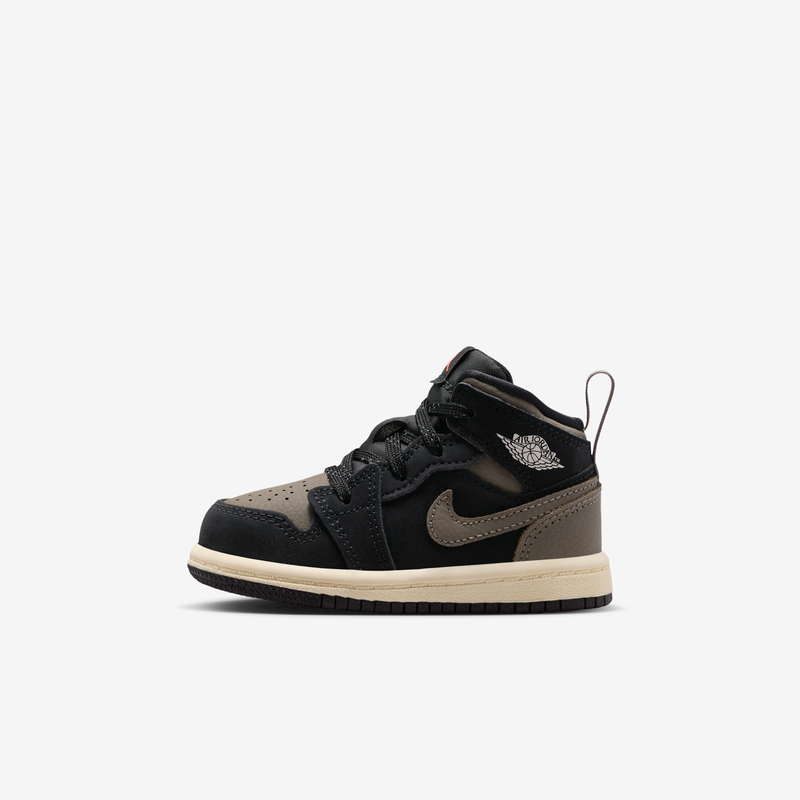 Tenis para bebé e infantil Jordan 1 Mid SE Negro