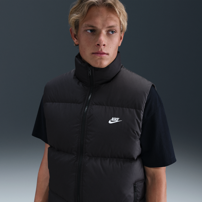 Chaleco acolchado Therma-FIT de plumón para hombre Nike Sportswear Club Negro