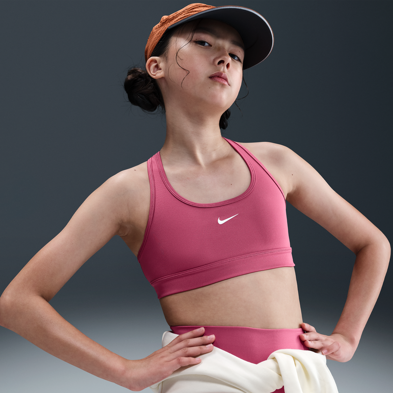 Bra deportivo para niña Nike Swoosh Morado