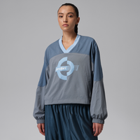 Sudadera sin cierre Jordan Brooklyn de manga larga de tejido Woven con gráfico para mujer Azul