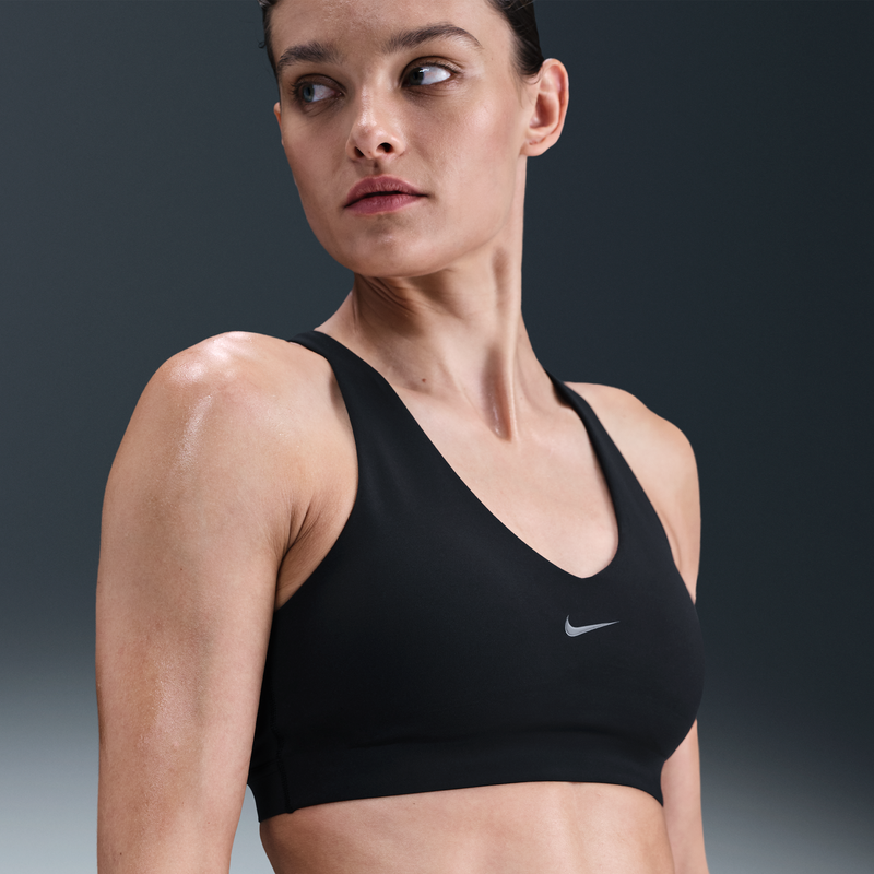 Bra Deportivo Nike Universa Con Almohadilla De Media Sujeción Para Mujer Negro
