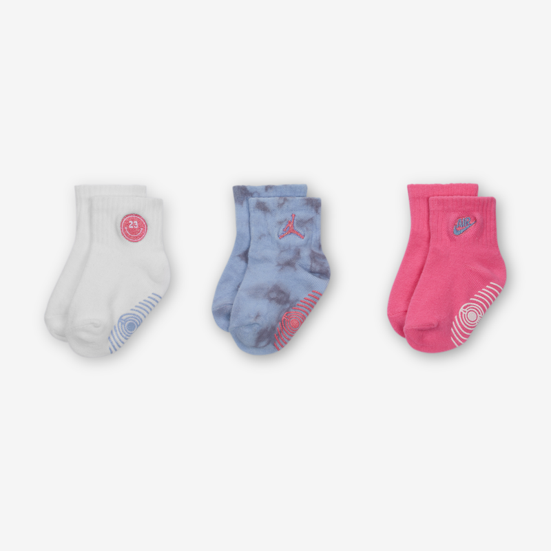 Calcetines adherentes Blue Jeans and Bling para bebé (12-24 meses) (3 pares) Jordan Azul