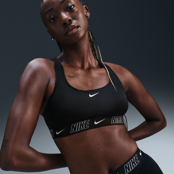 Playera Bikini De Espalda Deportiva Para Mujer Nike Swim Fusion Logo Tape Negro