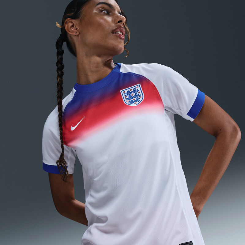Jersey De Fútbol Nike Dri-Fit Replica De Inglaterra (Selección Femenina) Local 2025 Stadium Para Mujer Azul