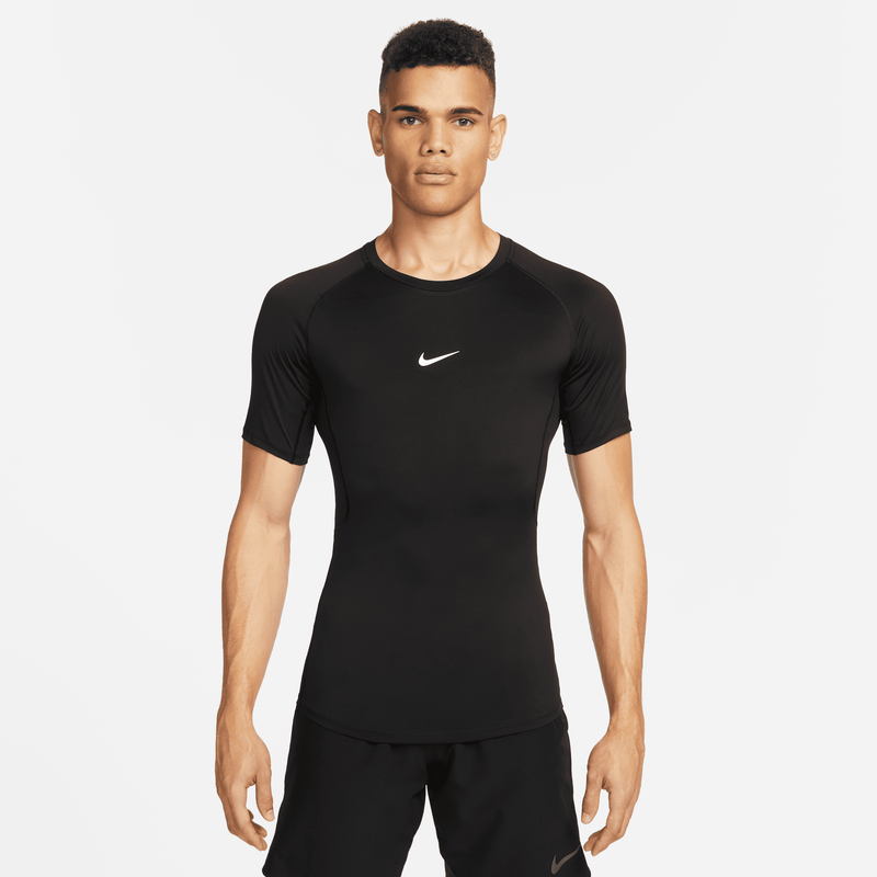 Playera De Fitness Ajustada De Manga Corta Dri-Fit Para Hombre Nike Pro Negro