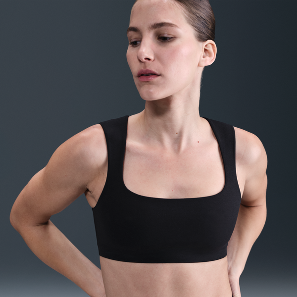 Bra Deportivo De Baja Sujeción Con Forro Ligero Para Mujer Nike Zenvy Negro