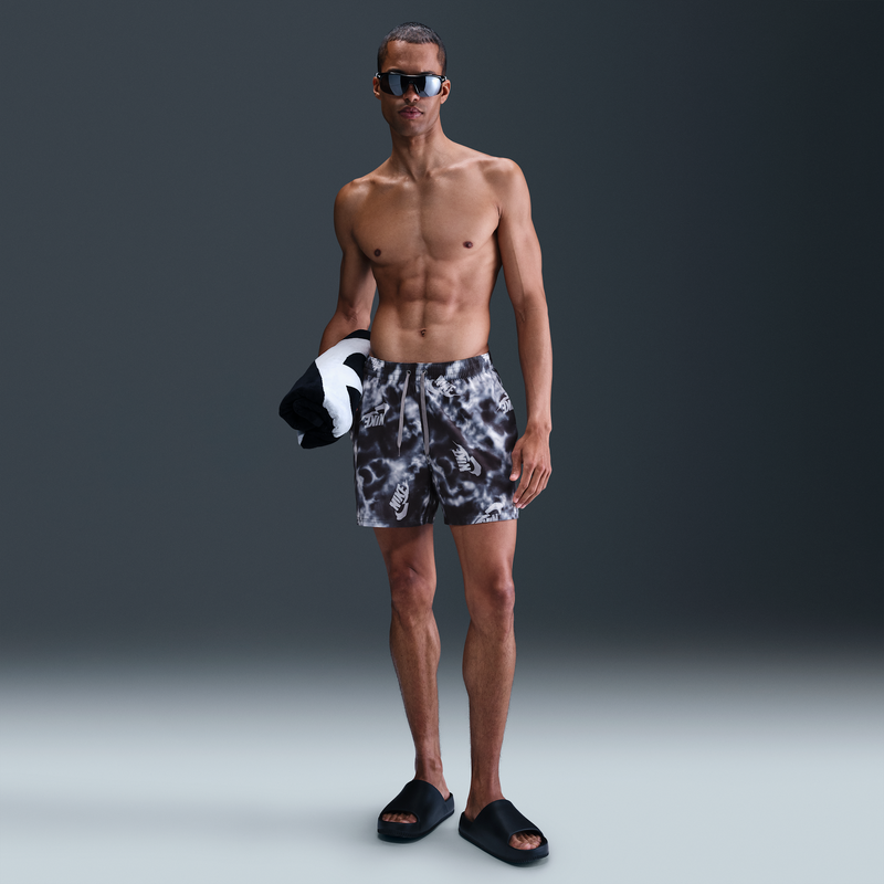 Shorts Volley De 13 Cm Con Forro Completo Nike Swim Breaker Para Hombre Gris