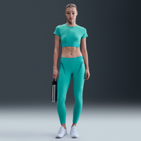 Leggings con gráfico de tiro medio de 7/8 para mujer Nike Pro Verde