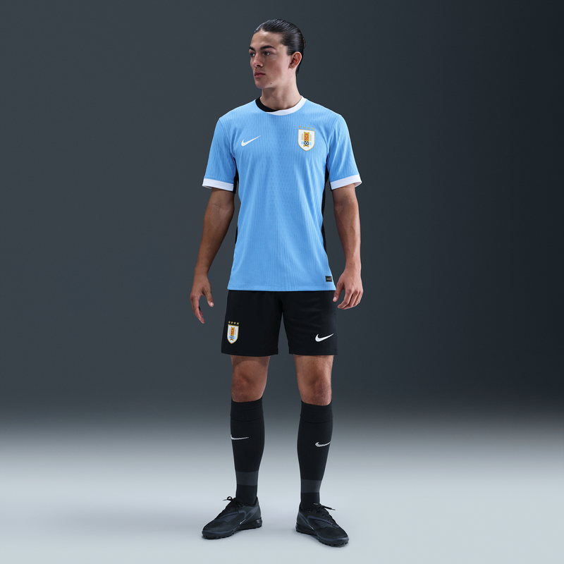 Shorts De Fútbol Nike Dri-Fit Replica De Uruguay Local 2024/25 Stadium Para Hombre Negro