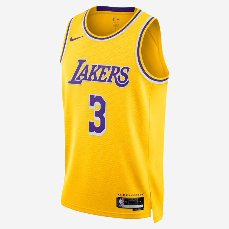Jersey Nike Dri-Fit De La Nba Swingman Para Hombre Los Angeles Lakers Icon Edition Amarillo