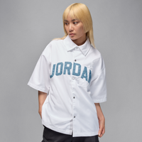 Camisa de manga corta de tejido Woven para mujer Jordan Flight Blanco