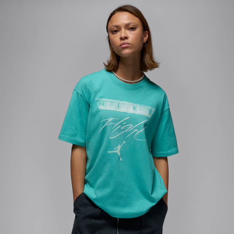 Playera estampada para mujer Jordan Flight Heritage Verde