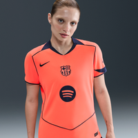Jersey De Fútbol Nike Dri-Fit Total 90 Replica Del Fc Barcelona Alternativo 2025/26 Stadium Para Mujer Naranja