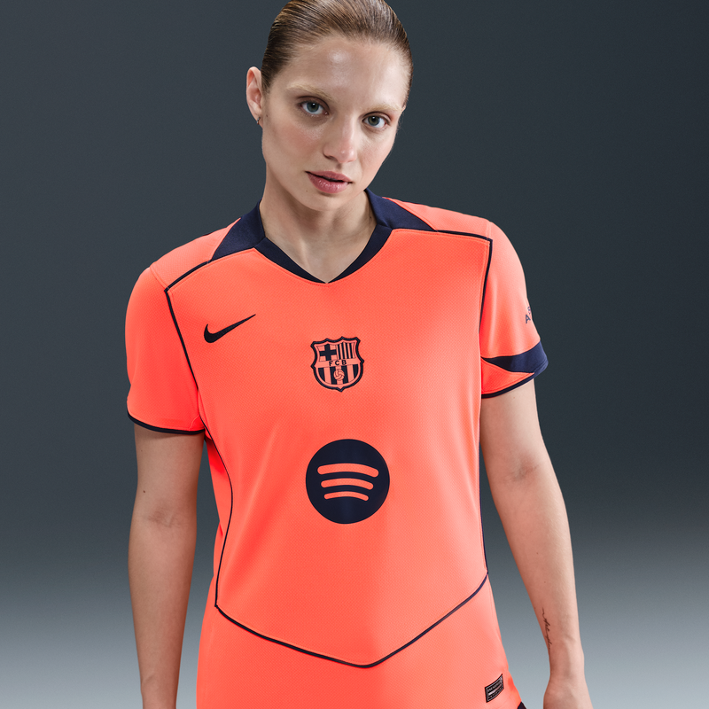 Jersey De Fútbol Nike Dri-Fit Total 90 Replica Del Fc Barcelona Alternativo 2025/26 Stadium Para Mujer Naranja