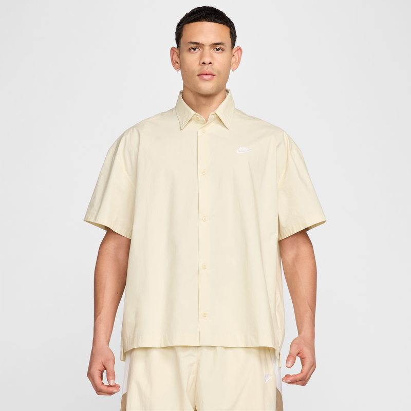 Playera De Manga Corta Con Botones Para Hombre Nike Club Marrón