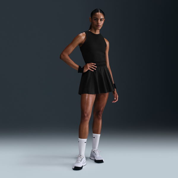 Falda De Tenis Dri-Fit Plisada Para Mujer Nikecourt Advantage Negro