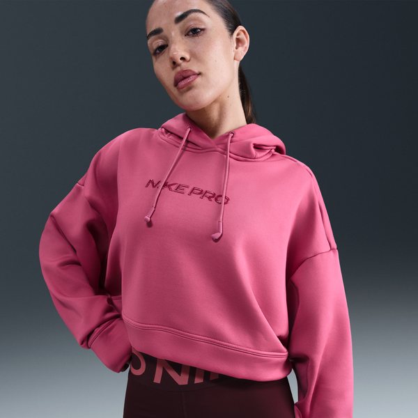 Sudadera Con Gorro De Tejido Fleece Therma-Fit Para Mujer Nike Pro Morado