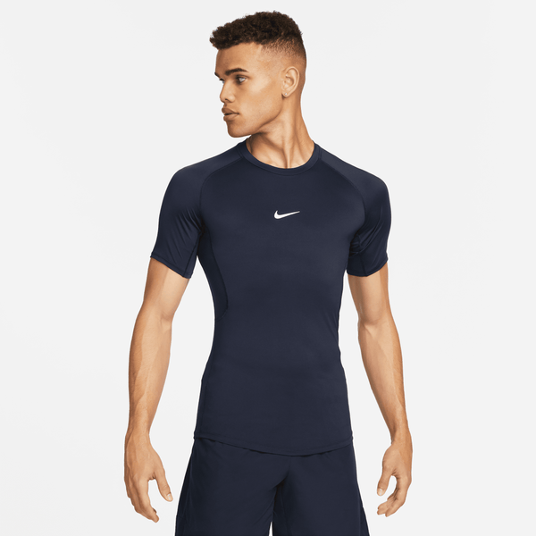 Playera De Fitness Ajustada De Manga Corta Dri-Fit Para Hombre Nike Pro Azul