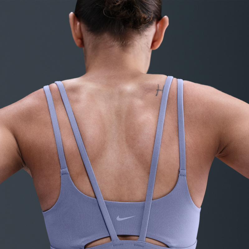 Nike Zenvy Strappy Bra Deportivo De Baja Sujeción Con Almohadillas Para Mujer Azul
