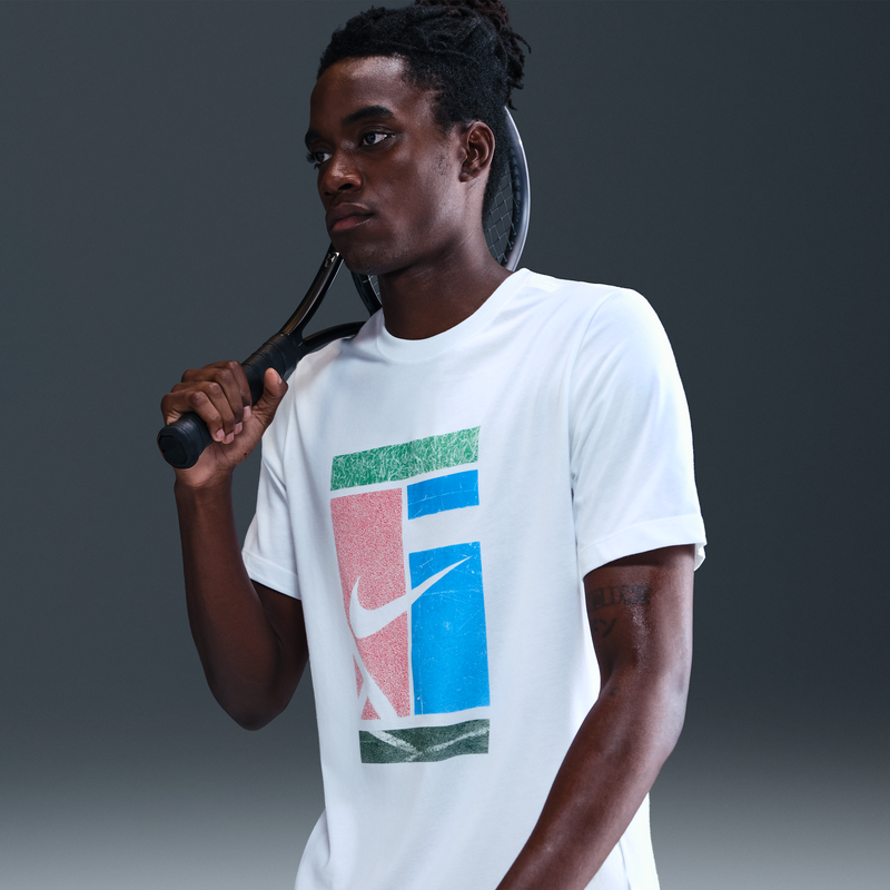 Playera Dri-Fit Para Hombre Nikecourt Blanco