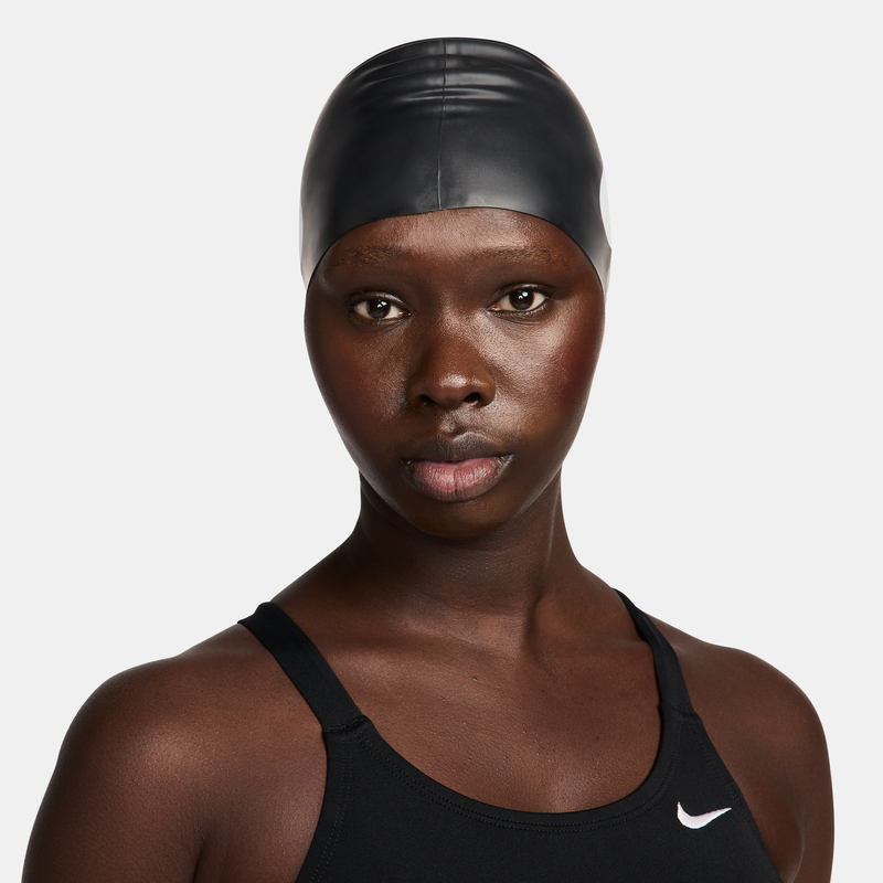 Gorra De Natación Nike Swim Big Swoosh Negro
