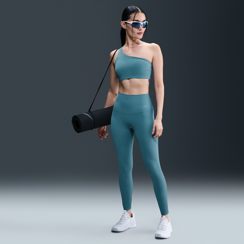 Leggings De Tiro Alto De 7/8 Para Mujer Nike Zenvy Rib Azul