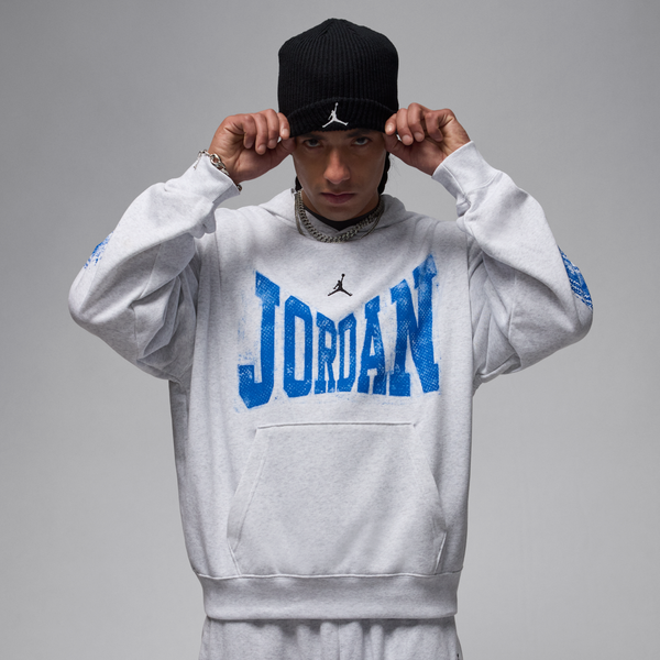 Sudadera Con Gorro Sin Cierre Universitaria Para Hombre Jordan Brooklyn Marrón