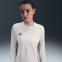 Playera de fútbol de cuello redondo Dri-FIT para mujer Nike United Academy Blanco