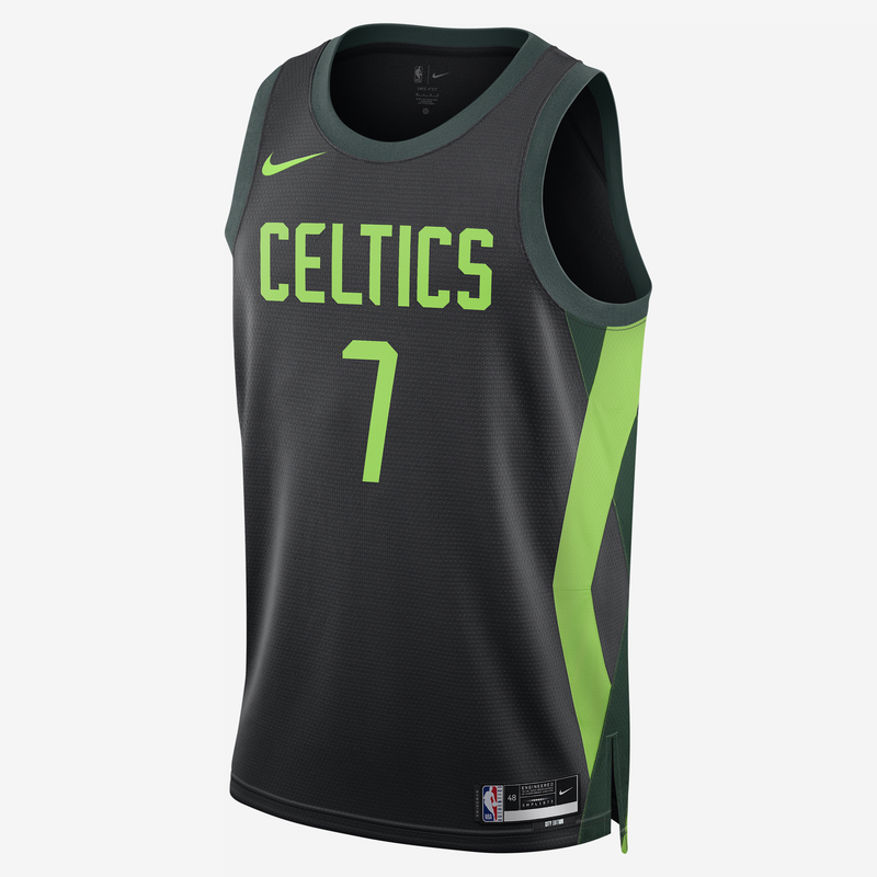 Jaylen Brown Boston Celtics 2024/25 City Edition Jersey Nike Dri-Fit De La Nba Swingman Para Hombre Negro