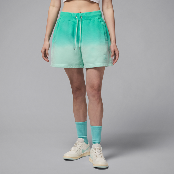 Shorts De French Terry Para Mujer Jordan Flight Fleece Verde