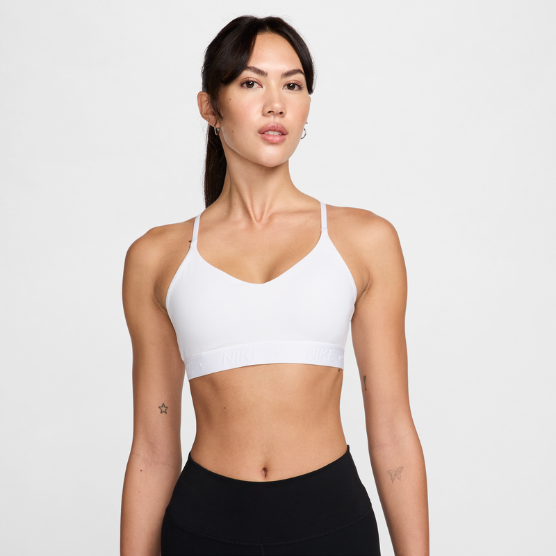 Bra Deportivo Ajustable Con Almohadillas Para Mujer Nike Indy Light Support Blanco