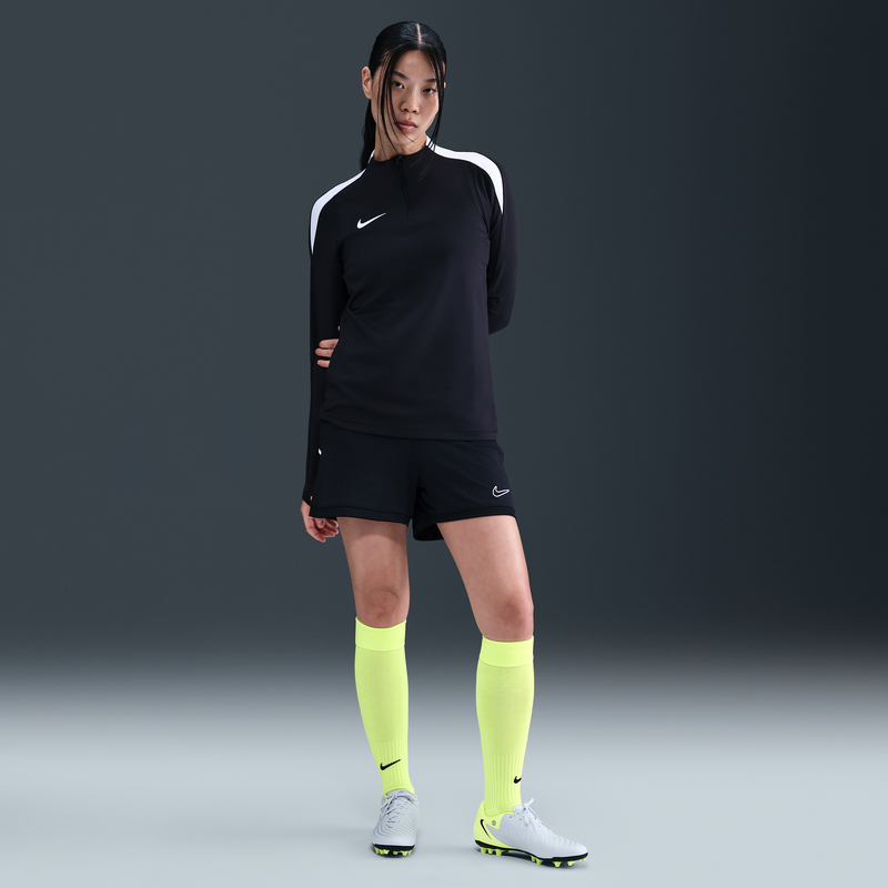 Shorts de fútbol Dri-FIT de 10 cm para mujer Nike Academy Negro