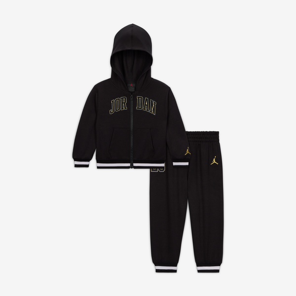 Conjunto De 3 Piezas De Sudadera Con Gorro 23 Jersey De Cierre Completo Para Bebé (De 6 A 12 Meses) Jordan Negro