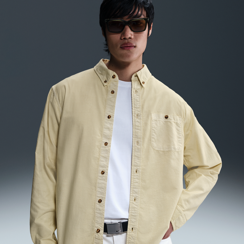 Camisa Oxford Para Hombre Nike Life Marrón