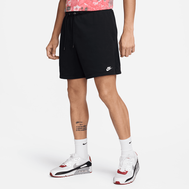 Shorts de French Terry Flow para hombre Nike Club Negro