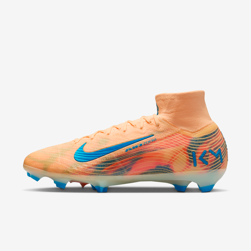 Tacos de fútbol FG de corte high Nike Mercurial Superfly 10 Elite "Kylian Mbappé" Naranja