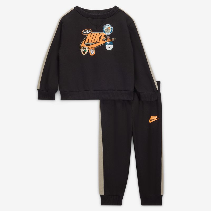 Conjunto de 2 piezas de pants de tejido Fleece para bebé (12-24 meses) Nike Negro