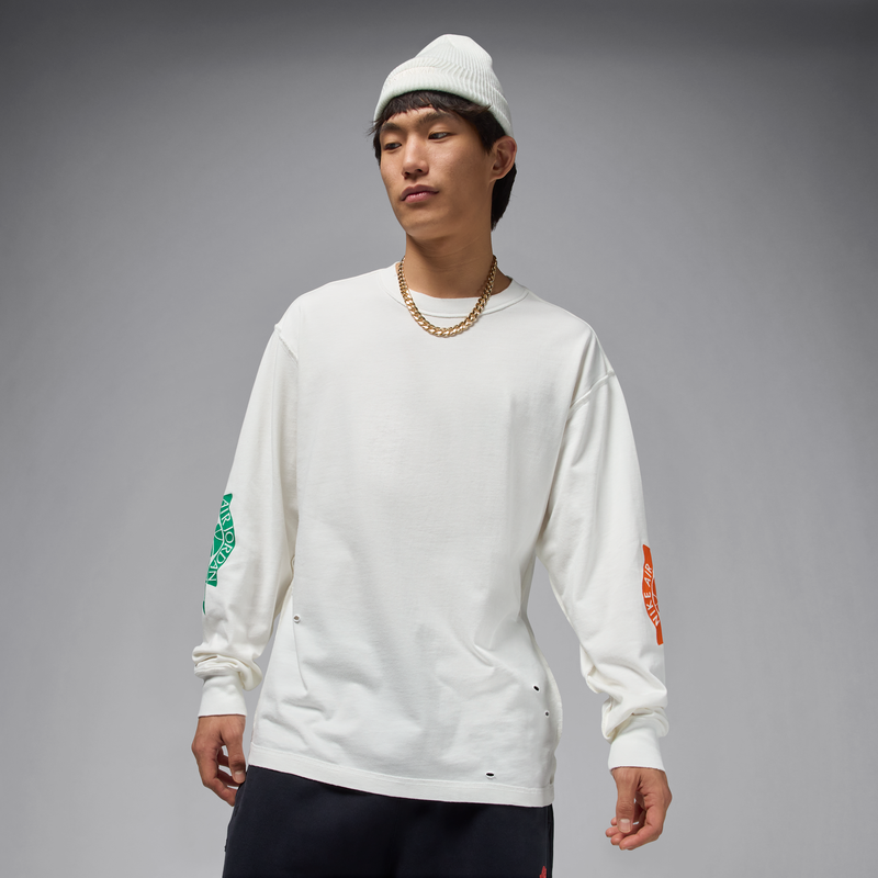 Playera De Manga Larga Para Hombre Jordan Rare Air Blanco