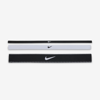 Bandas para la cabeza de ancho mixto (paquete de 3) Nike Flex Negro