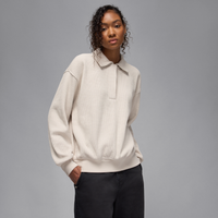 Playera de manga larga de tejido waffle para mujer Jordan Flight Marrón