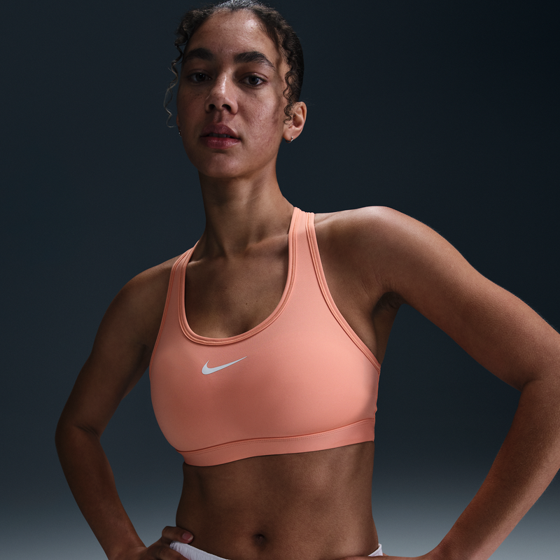 Bra Deportivo Con Almohadillas Para Mujer Nike Swoosh Medium Support Naranja