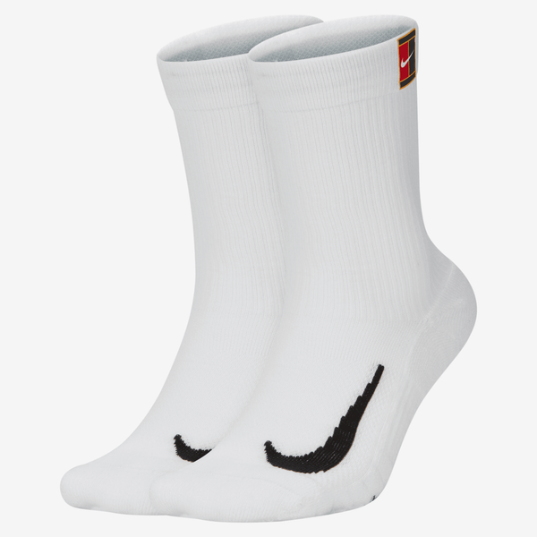 Calcetines Largos Para Tenis Nikecourt Multiplier Cushioned (2 Pares) Blanco