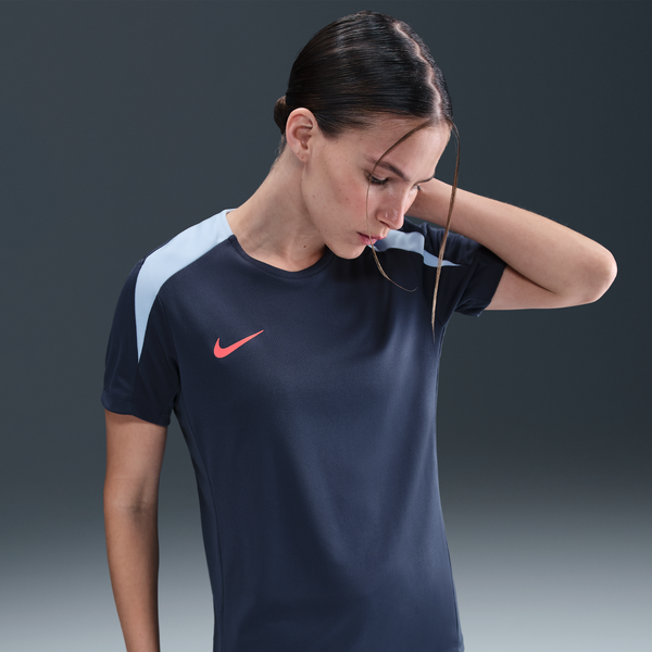 Playera De Fútbol De Manga Corta Dri-Fit Para Mujer Nike Strike Azul